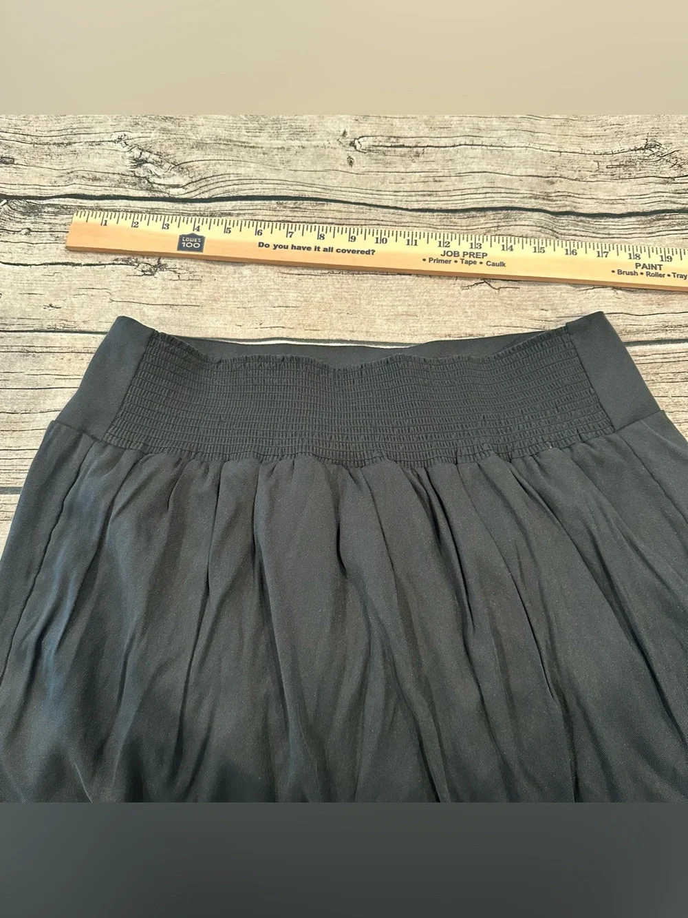Chico’s Classic Black A-Line Skirt, Knee Length, Polyester Blend Pull-On, Size 2